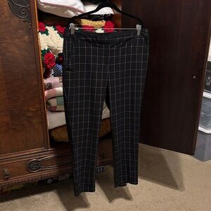 Amanda and Chelsea Black and White Plaid Pant